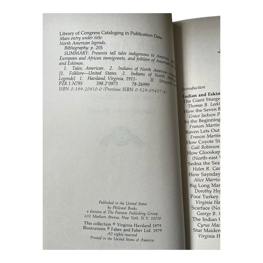 Really Nice - The Faber Book of North American Legends‎ Virginia Haviland HC DJ